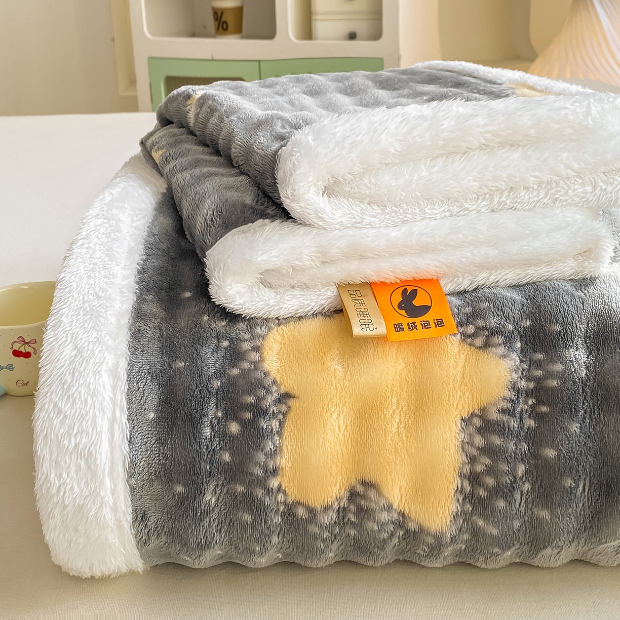 91家纺网 家纺一手货源 找家纺 （总）眠势力 2025新款暖绒泡泡床单冬季保暖被单牛奶绒床单罩