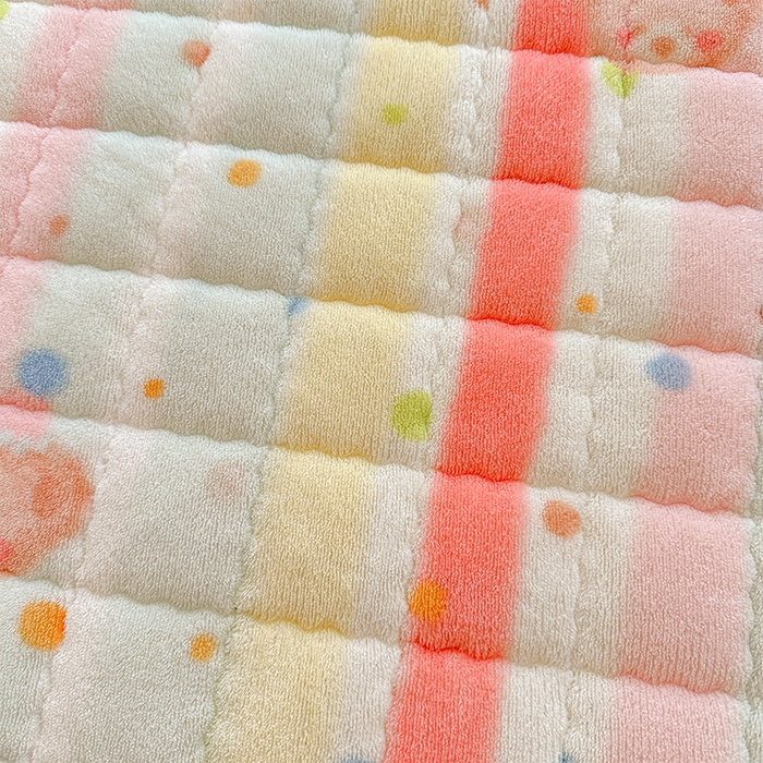 91家纺网 家纺一手货源 找家纺 澜妃 2025新款加厚牛奶绒卡通夹棉单床笠床笠单件单品床笠-亦甜系列 亦甜-彩虹熊