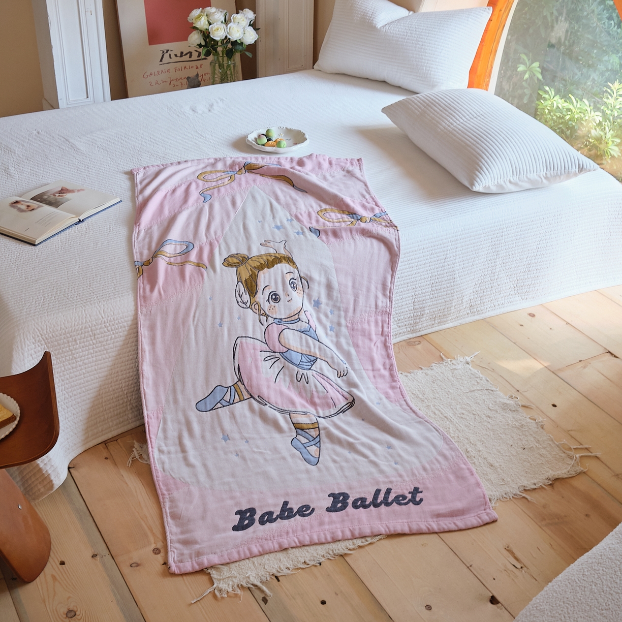 91家纺网 家纺一手货源 找家纺 （总）沐瑟家纺 2025新款卡通A类全棉四层纱布浴巾加大毛巾-第三组