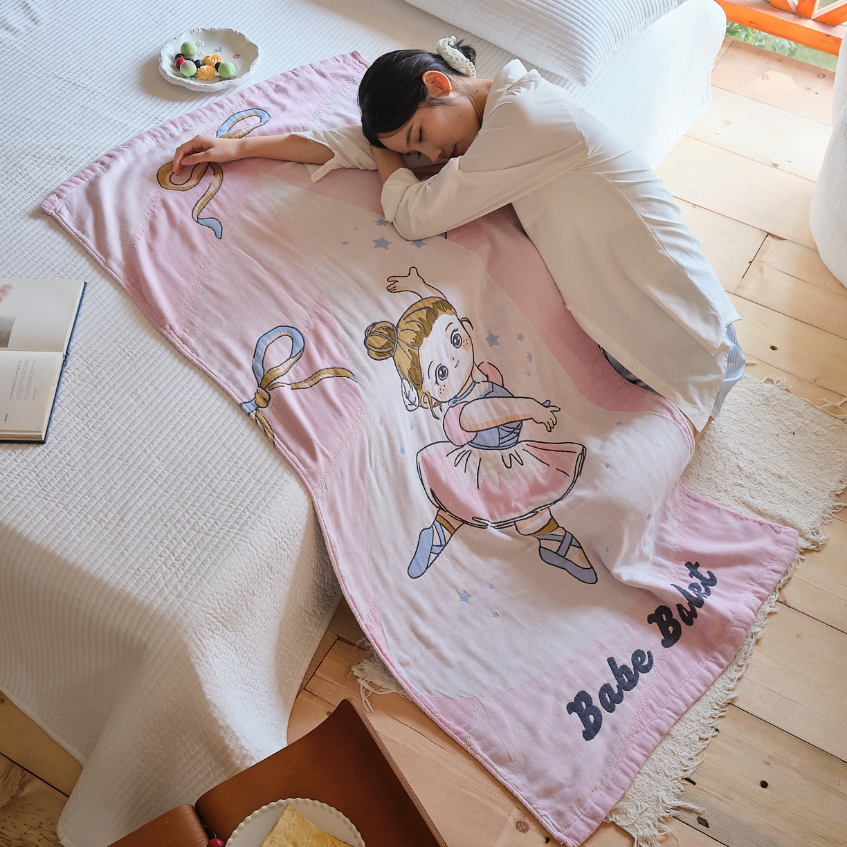 91家纺网 家纺一手货源 找家纺 （总）沐瑟家纺 2025新款卡通A类全棉四层纱布浴巾加大毛巾-第三组