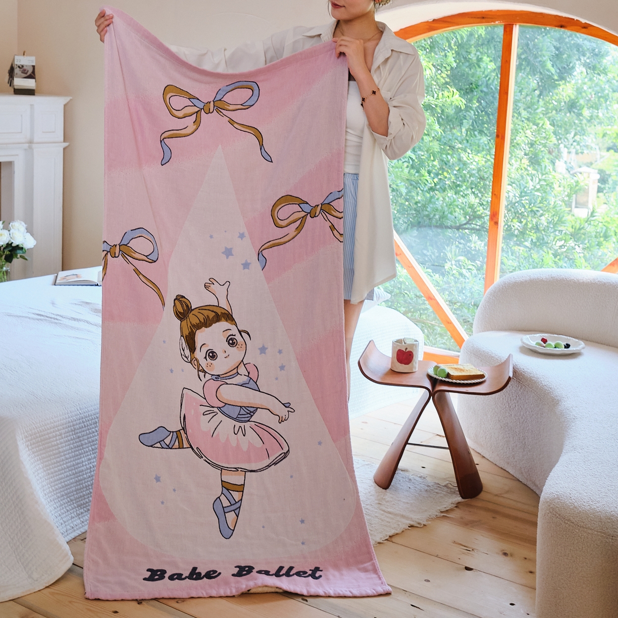 91家纺网 家纺一手货源 找家纺 （总）沐瑟家纺 2025新款卡通A类全棉四层纱布浴巾加大毛巾-第三组