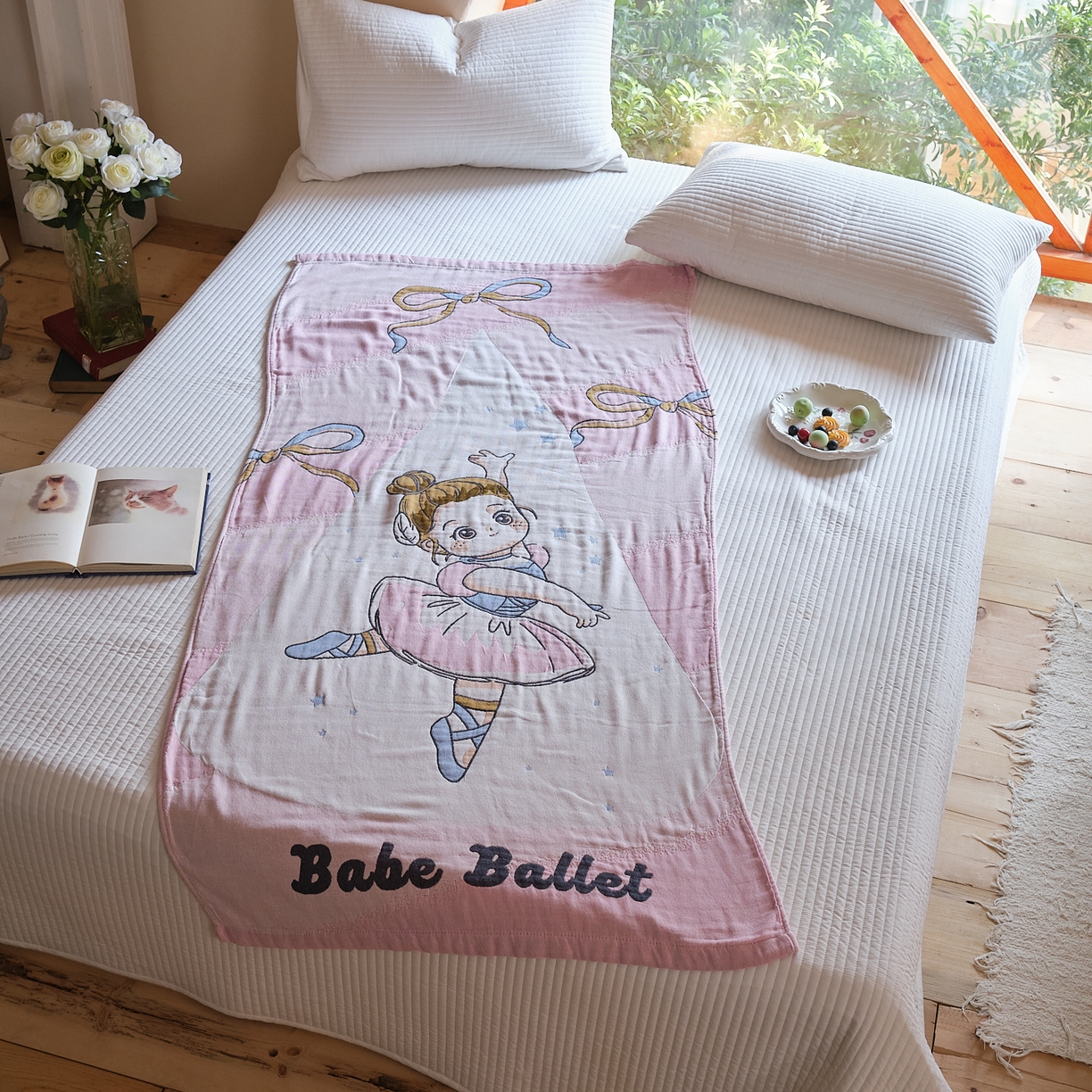 91家纺网 家纺一手货源 找家纺 （总）沐瑟家纺 2025新款卡通A类全棉四层纱布浴巾加大毛巾-第三组