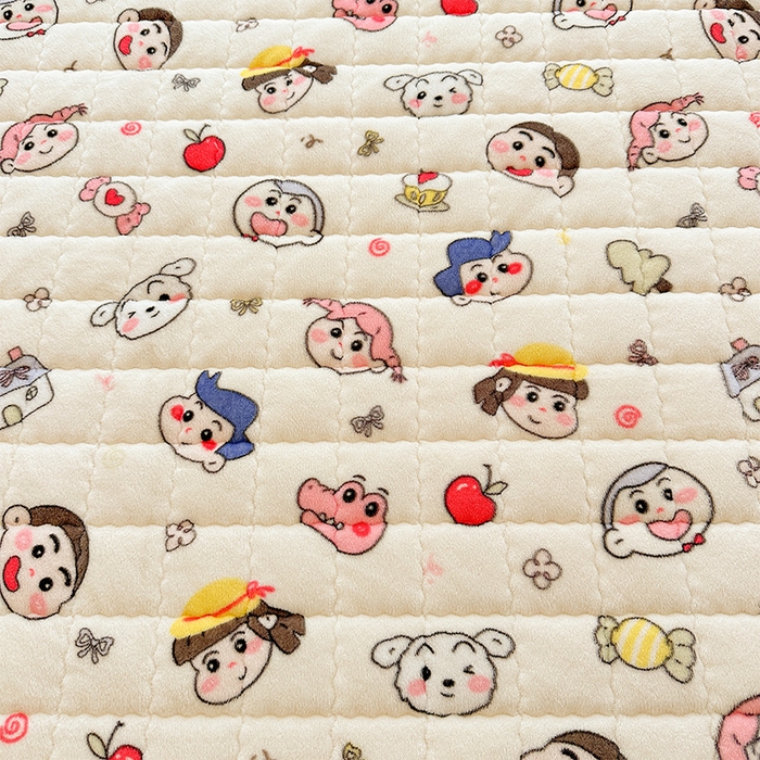 91家纺网 家纺一手货源 找家纺 澜妃 2025新款加厚牛奶绒卡通夹棉单床笠床笠单件单品床笠-亦甜系列 亦甜-小小新
