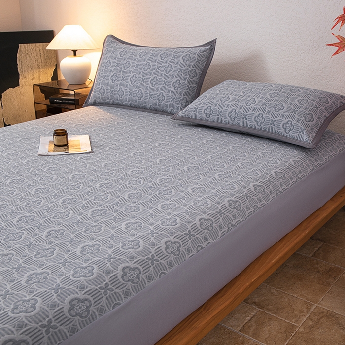 91家纺网 家纺一手货源 找家纺 萌飞 2025新款A类三层纱床笠 可丽之彩-墨黑