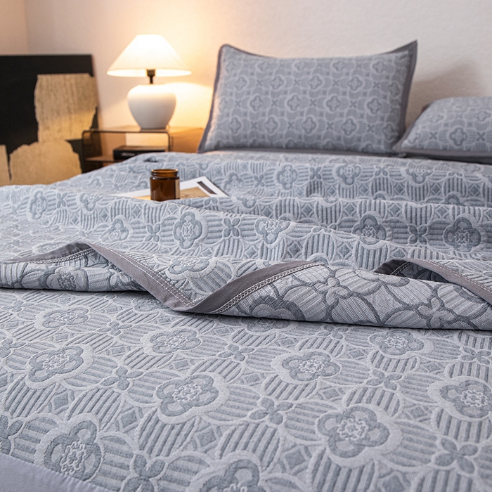 91家纺网 家纺一手货源 找家纺 萌飞 2025新款A类三层纱床笠 可丽之彩-墨黑