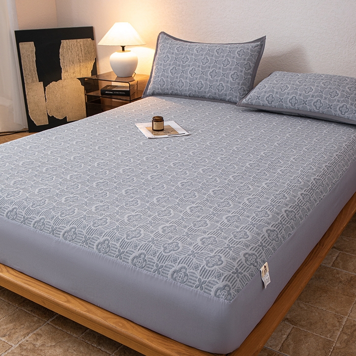 91家纺网 家纺一手货源 找家纺 萌飞 2025新款A类三层纱床笠 可丽之彩-墨黑