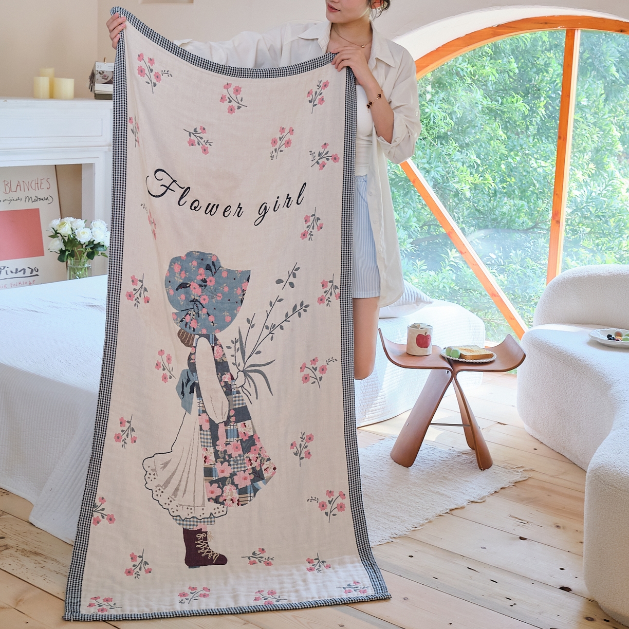 91家纺网 家纺一手货源 找家纺 （总）沐瑟家纺 2025新款卡通A类全棉四层纱布浴巾加大毛巾-第三组