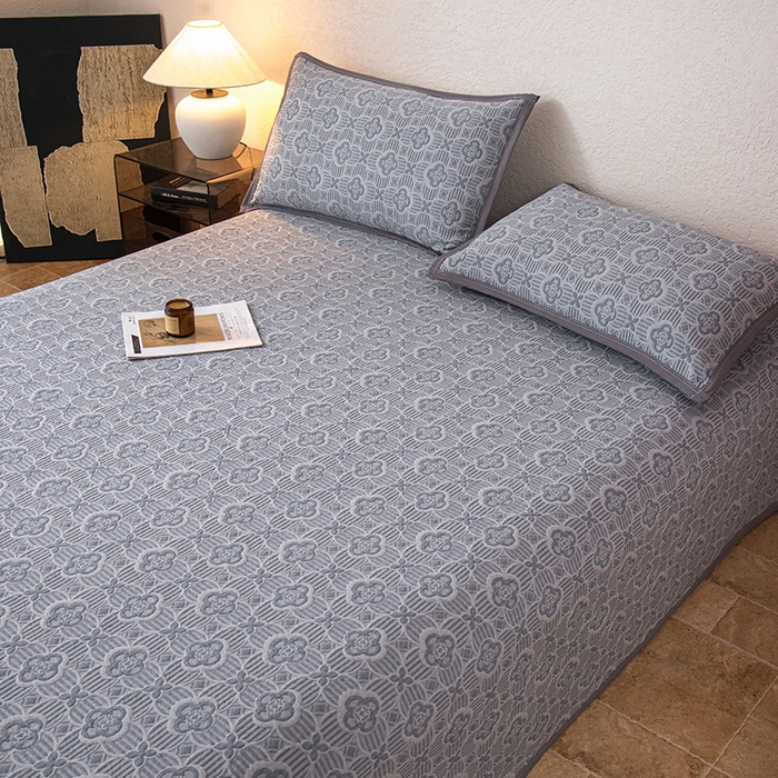 91家纺网 家纺一手货源 找家纺 萌飞 2025新款A类三层纱纱布毛巾被床盖 可丽之彩-墨黑