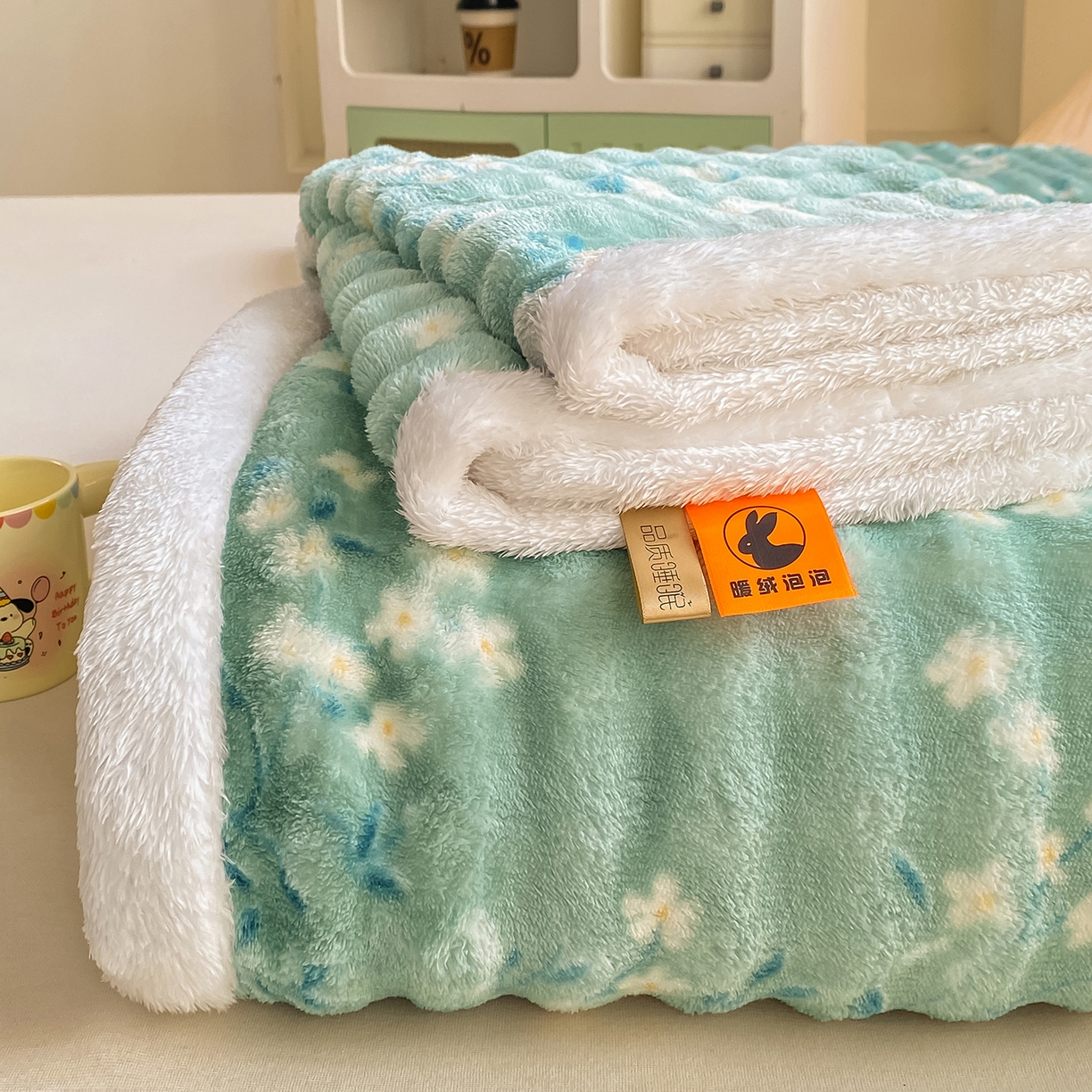 眠势力 2025新款暖绒泡泡床单冬季保暖被单牛奶绒床单罩 春暖花开【暖绒泡泡床单】