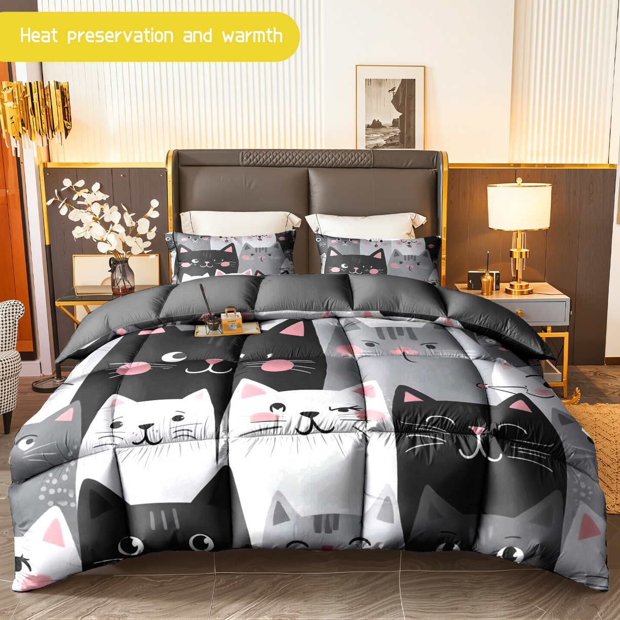 91家纺网 家纺一手货源 找家纺 （总）合纵跨境工厂 一件定制pod模式跨境被子90G水洗棉被芯单品三件套一件代发希音集采亚马逊速卖通-24小时内发货