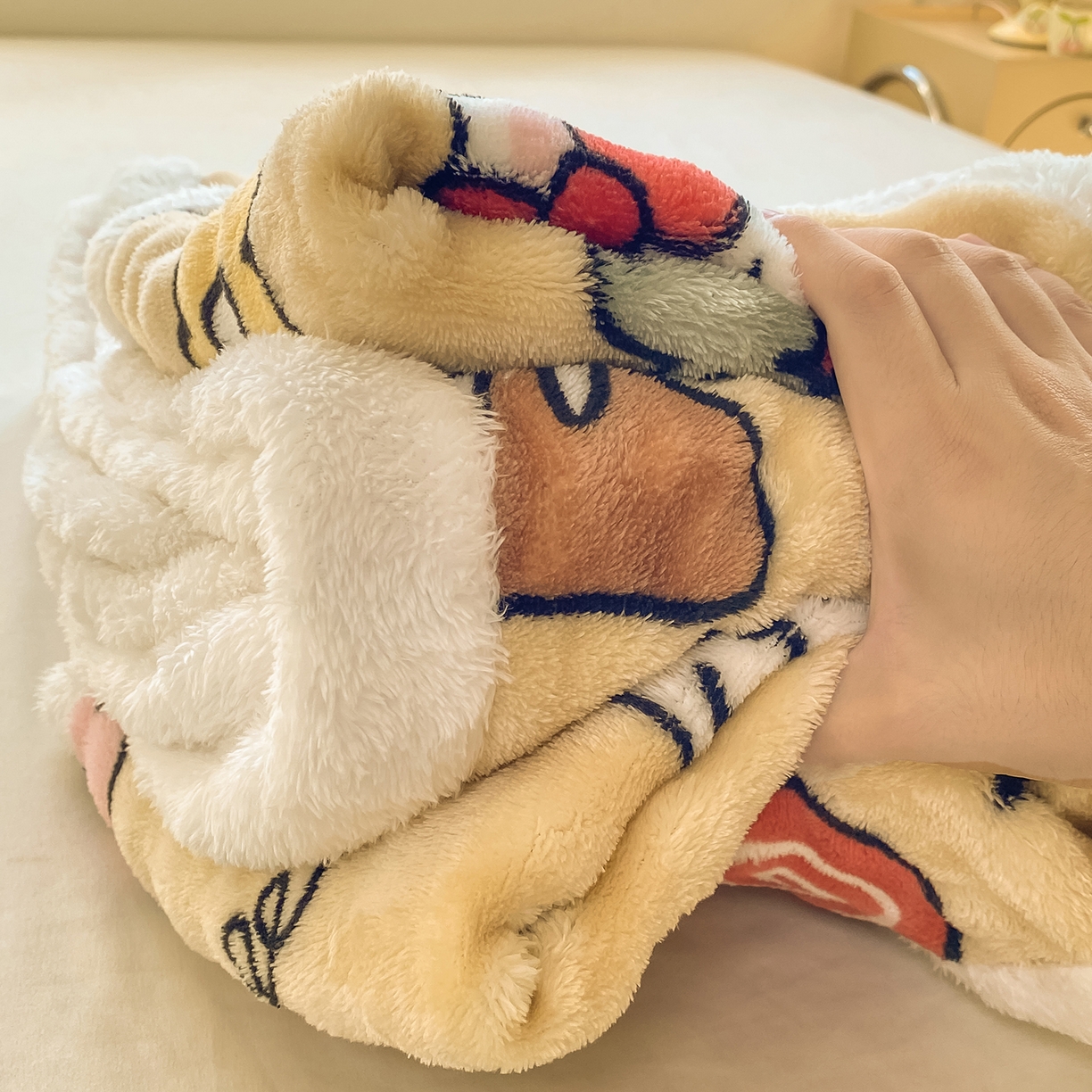 91家纺网 家纺一手货源 找家纺 眠势力 2025新款暖绒泡泡床单冬季保暖被单牛奶绒床单罩 可爱多【暖绒泡泡床单】