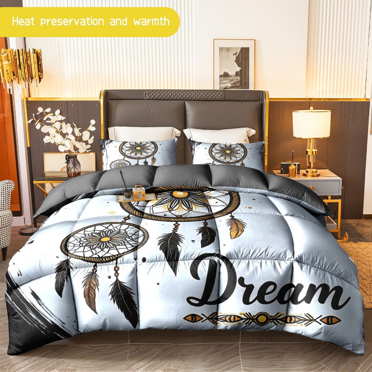 91家纺网 家纺一手货源 找家纺 （总）合纵跨境工厂 一件定制pod模式跨境被子90G水洗棉被芯单品三件套一件代发希音集采亚马逊速卖通-24小时内发货