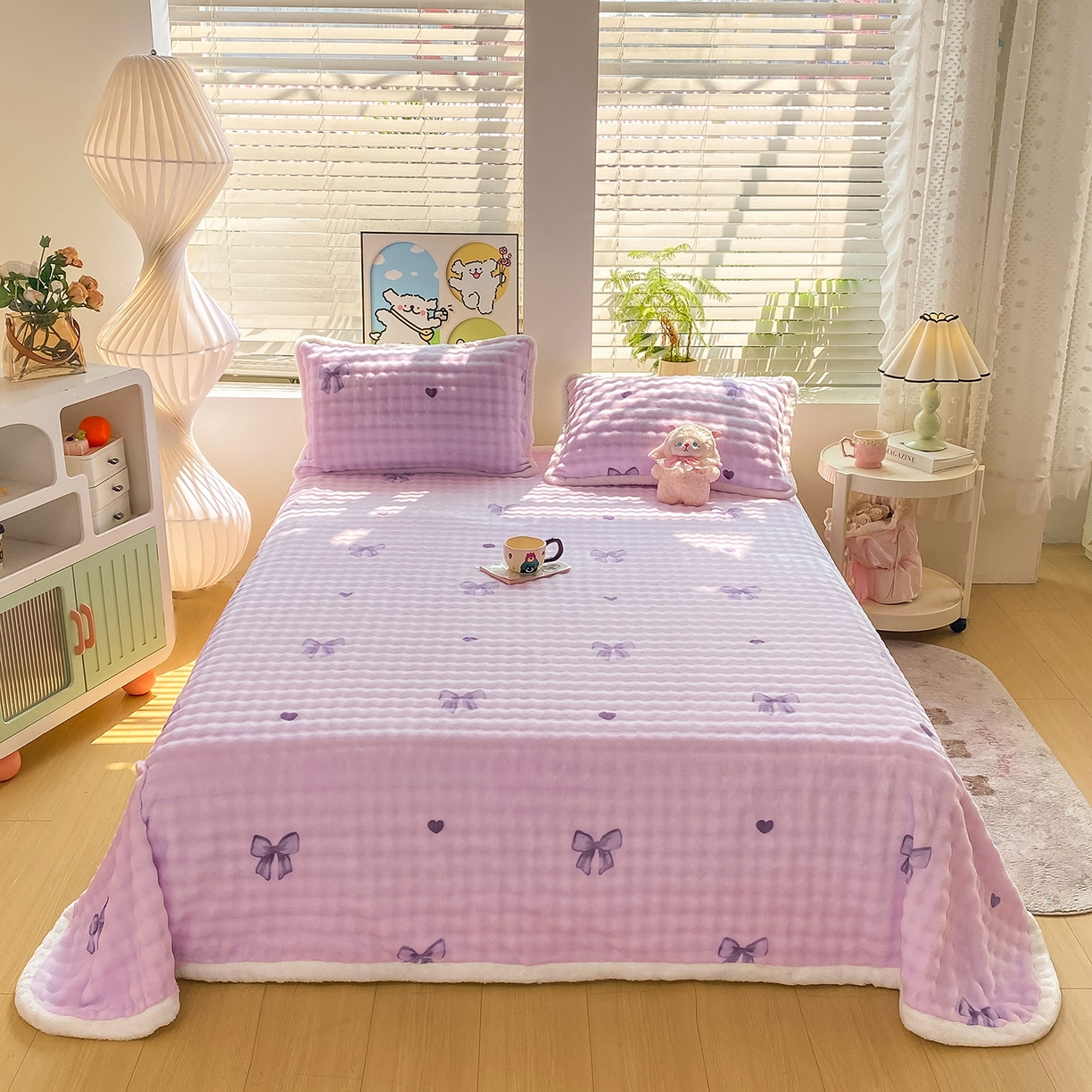 91家纺网 家纺一手货源 找家纺 眠势力 2025新款暖绒泡泡床单冬季保暖被单牛奶绒床单罩 罗马情节【暖绒泡泡床单】