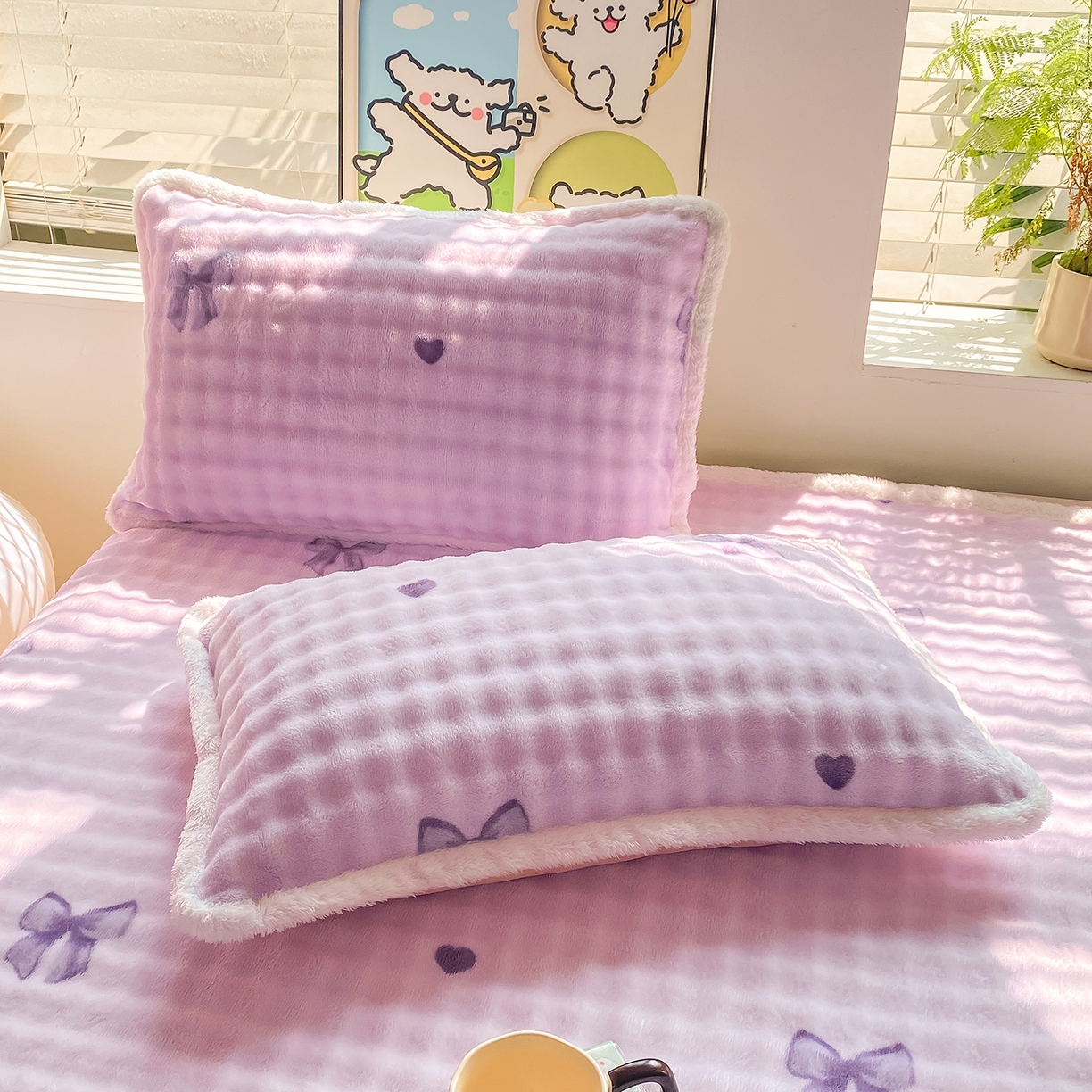 91家纺网 家纺一手货源 找家纺 眠势力 2025新款暖绒泡泡床单冬季保暖被单牛奶绒床单罩 罗马情节【暖绒泡泡床单】