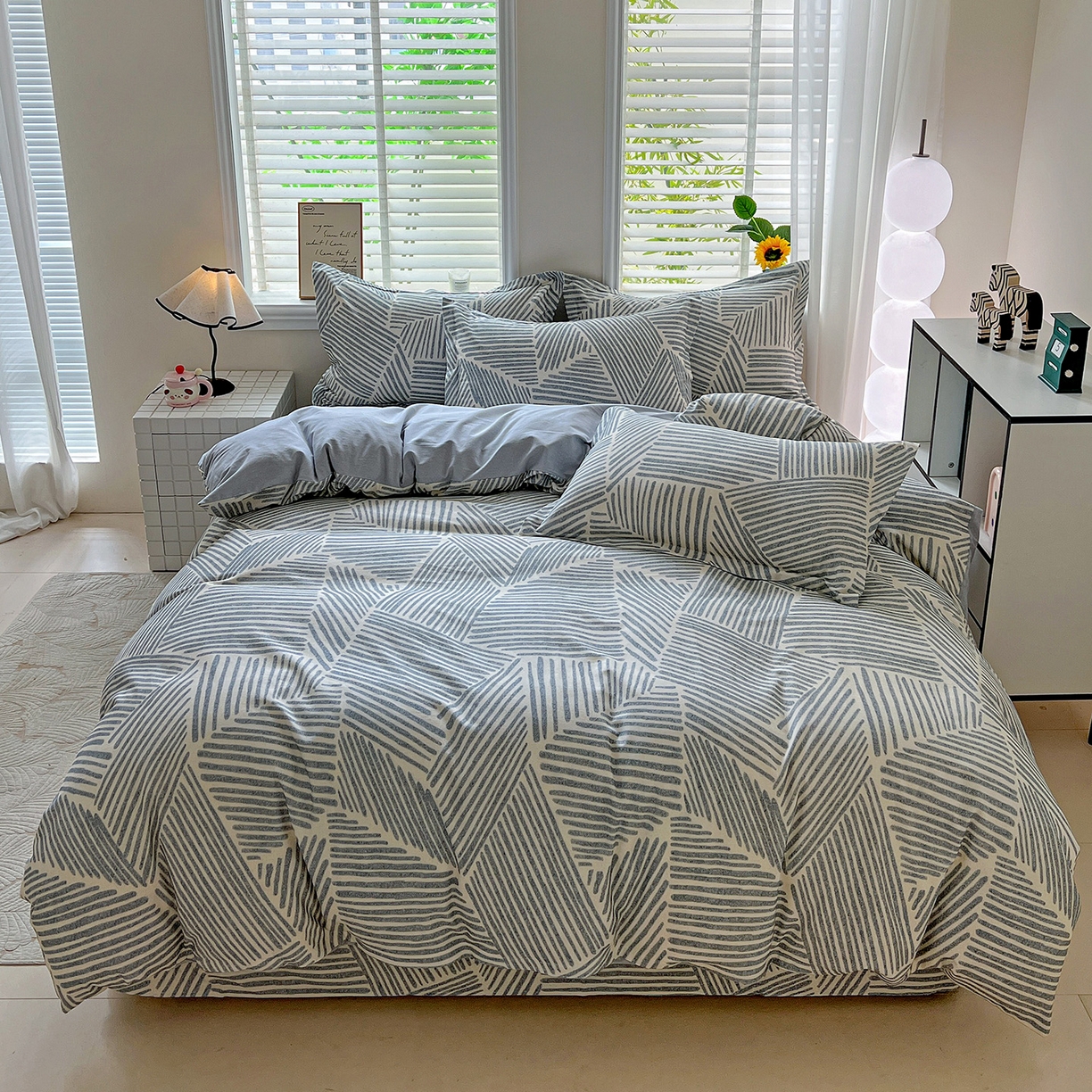 91家纺网 家纺一手货源 找家纺 （总）依庭 2025新款高克重全棉纯棉磨毛印花四件套