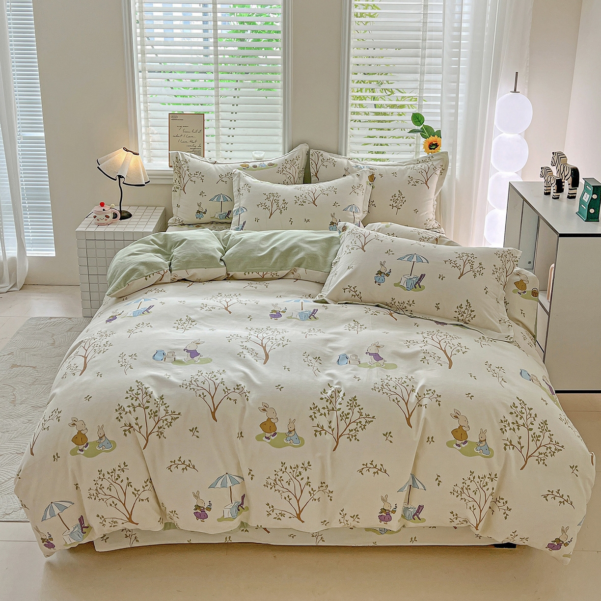 91家纺网 家纺一手货源 找家纺 （总）依庭 2025新款高克重全棉纯棉磨毛印花四件套