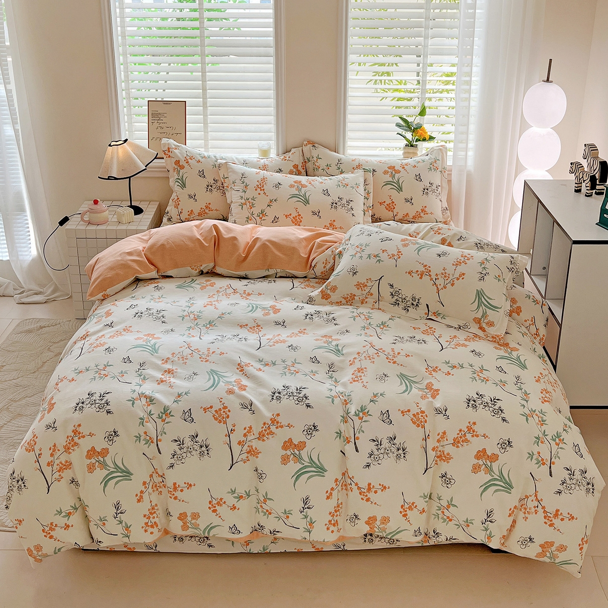 91家纺网 家纺一手货源 找家纺 （总）依庭 2025新款高克重全棉纯棉磨毛印花四件套