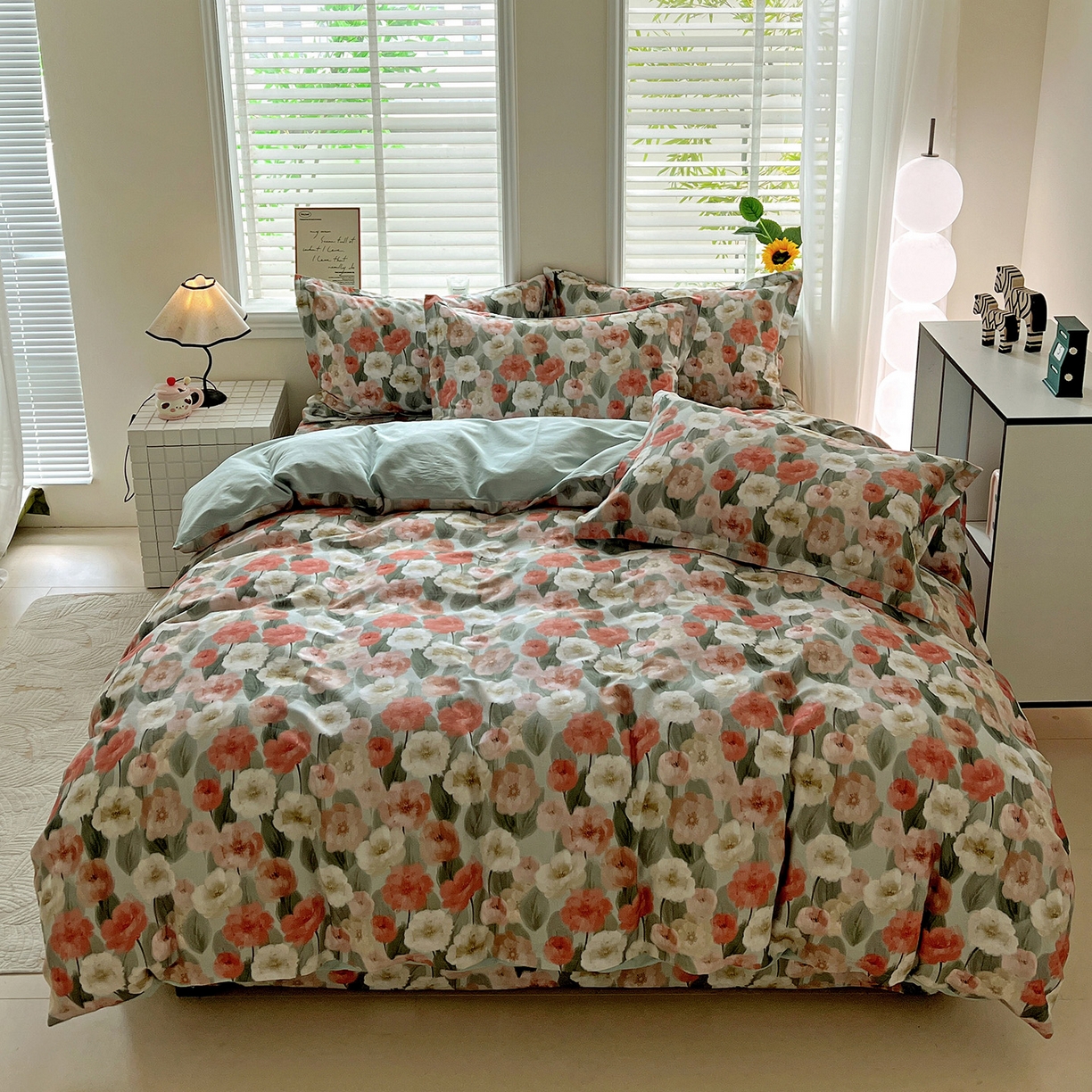 91家纺网 家纺一手货源 找家纺 （总）依庭 2025新款高克重全棉纯棉磨毛印花四件套