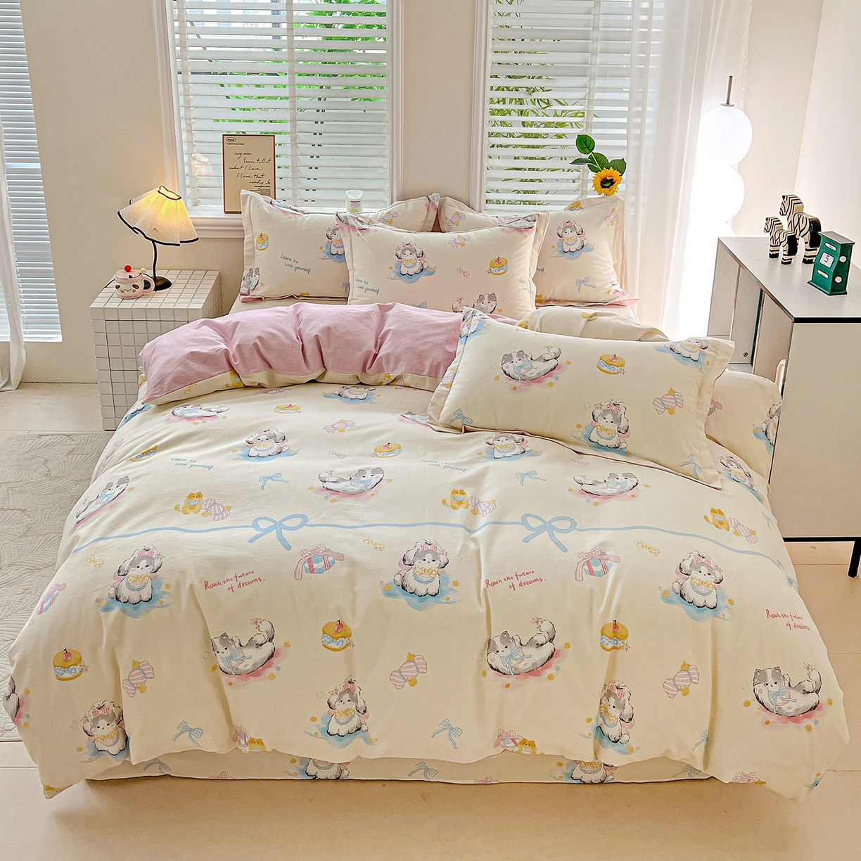 91家纺网 家纺一手货源 找家纺 （总）依庭 2025新款高克重全棉纯棉磨毛印花四件套