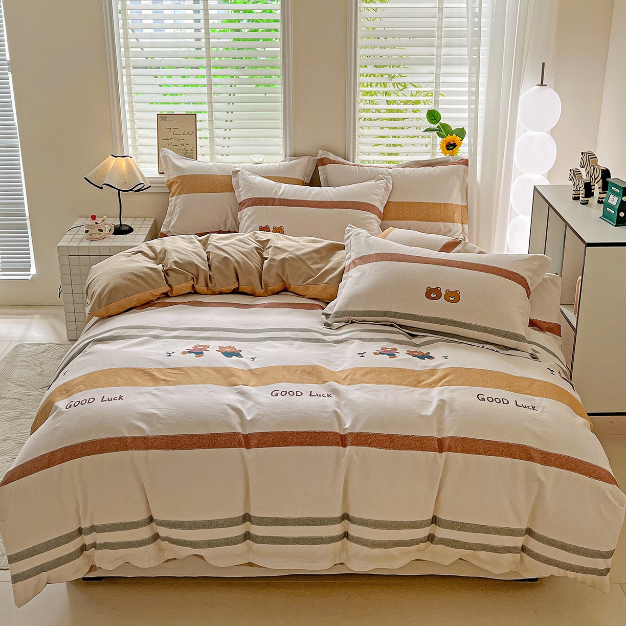 91家纺网 家纺一手货源 找家纺 （总）依庭 2025新款高克重全棉纯棉磨毛印花四件套