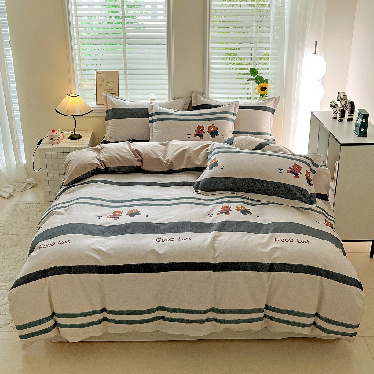 91家纺网 家纺一手货源 找家纺 （总）依庭 2025新款高克重全棉纯棉磨毛印花四件套