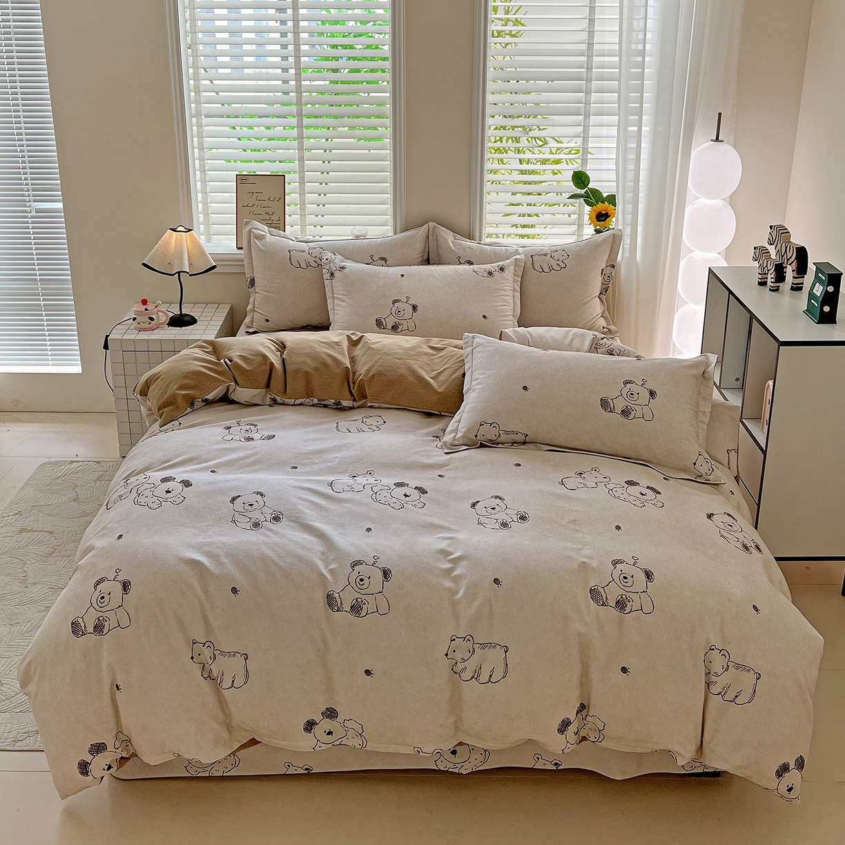 91家纺网 家纺一手货源 找家纺 （总）依庭 2025新款高克重全棉纯棉磨毛印花四件套