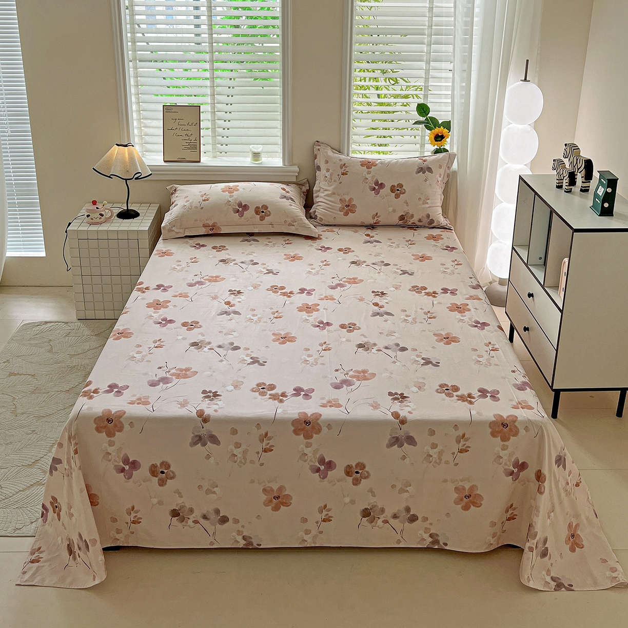 91家纺网 家纺一手货源 找家纺 （总）依庭 2025新款高克重全棉纯棉磨毛印花四件套