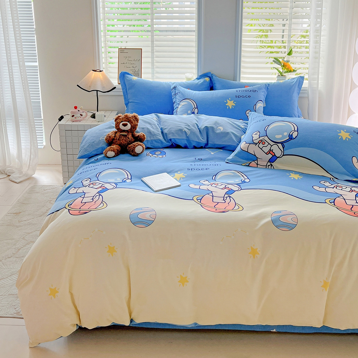 91家纺网 家纺一手货源 找家纺 （总）依庭 2025新款高克重全棉纯棉磨毛印花四件套