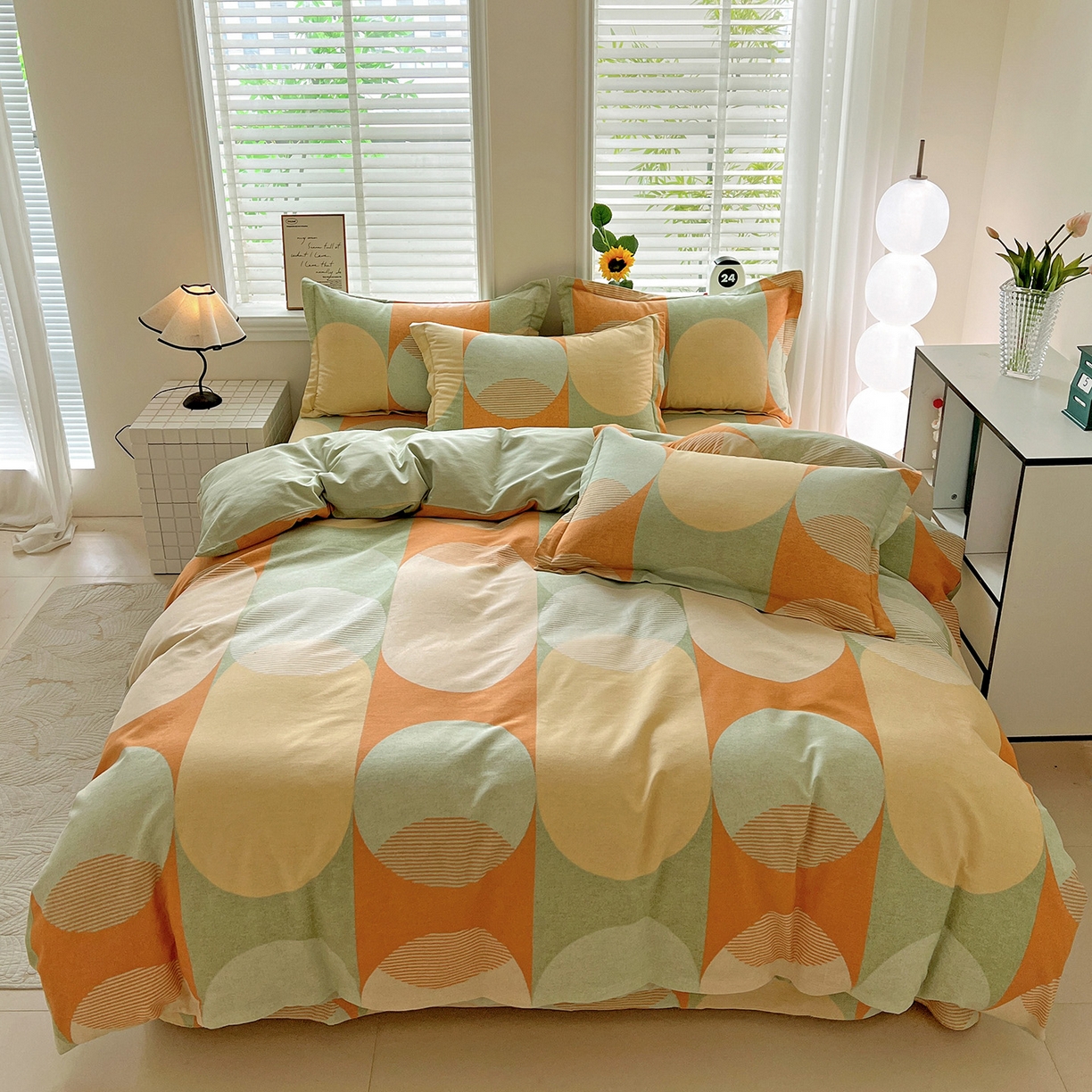 91家纺网 家纺一手货源 找家纺 （总）依庭 2025新款高克重全棉纯棉磨毛印花四件套