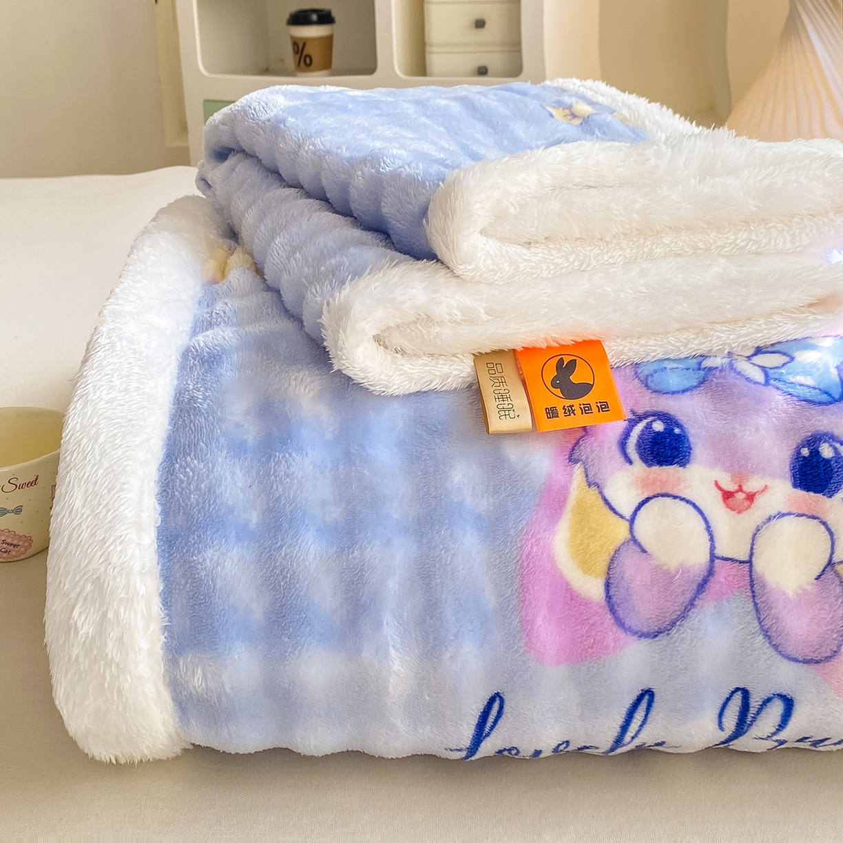 眠势力 2025新款暖绒泡泡床单冬季保暖被单牛奶绒床单罩 星星梦露【暖绒泡泡床单】