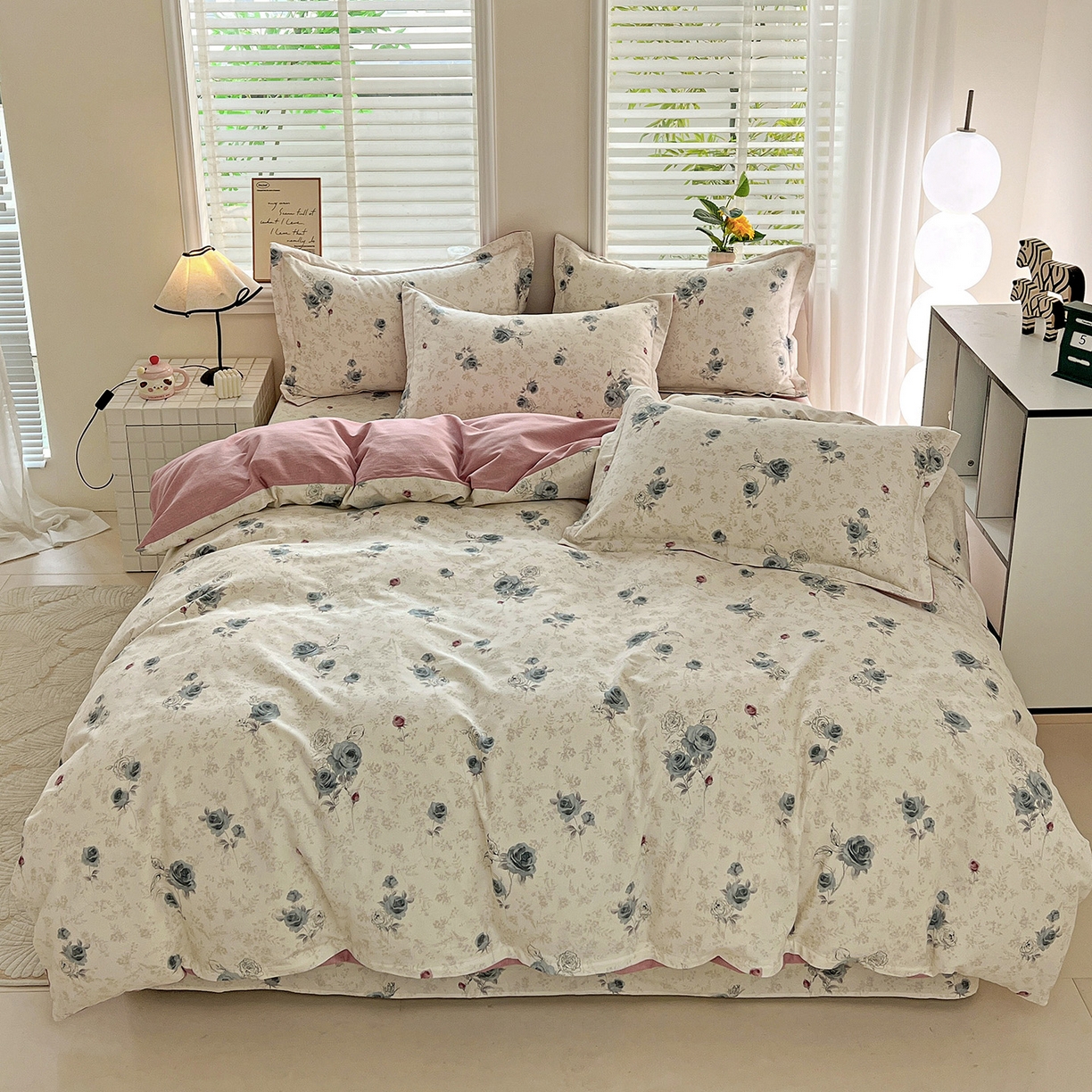 91家纺网 家纺一手货源 找家纺 （总）依庭 2025新款高克重全棉纯棉磨毛印花四件套