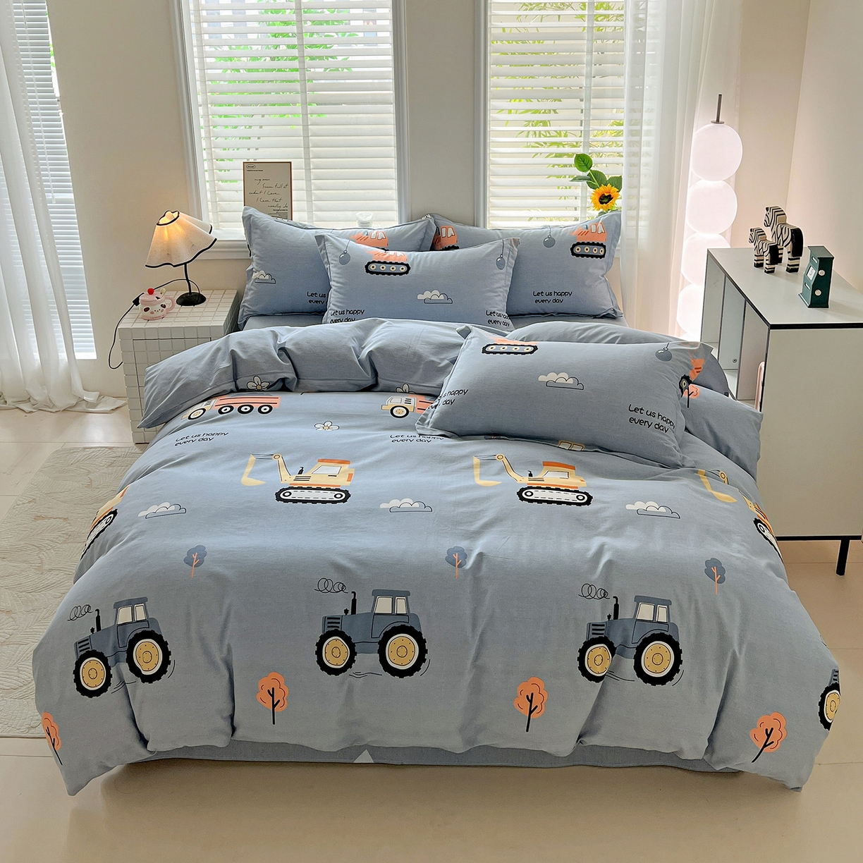 91家纺网 家纺一手货源 找家纺 （总）依庭 2025新款高克重全棉纯棉磨毛印花四件套