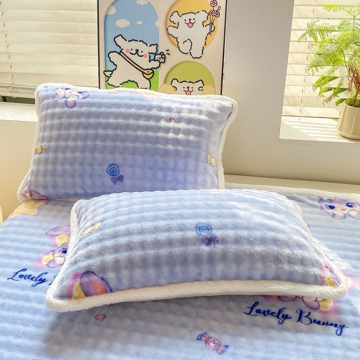 91家纺网 家纺一手货源 找家纺 眠势力 2025新款暖绒泡泡床单冬季保暖被单牛奶绒床单罩 星星梦露【暖绒泡泡床单】