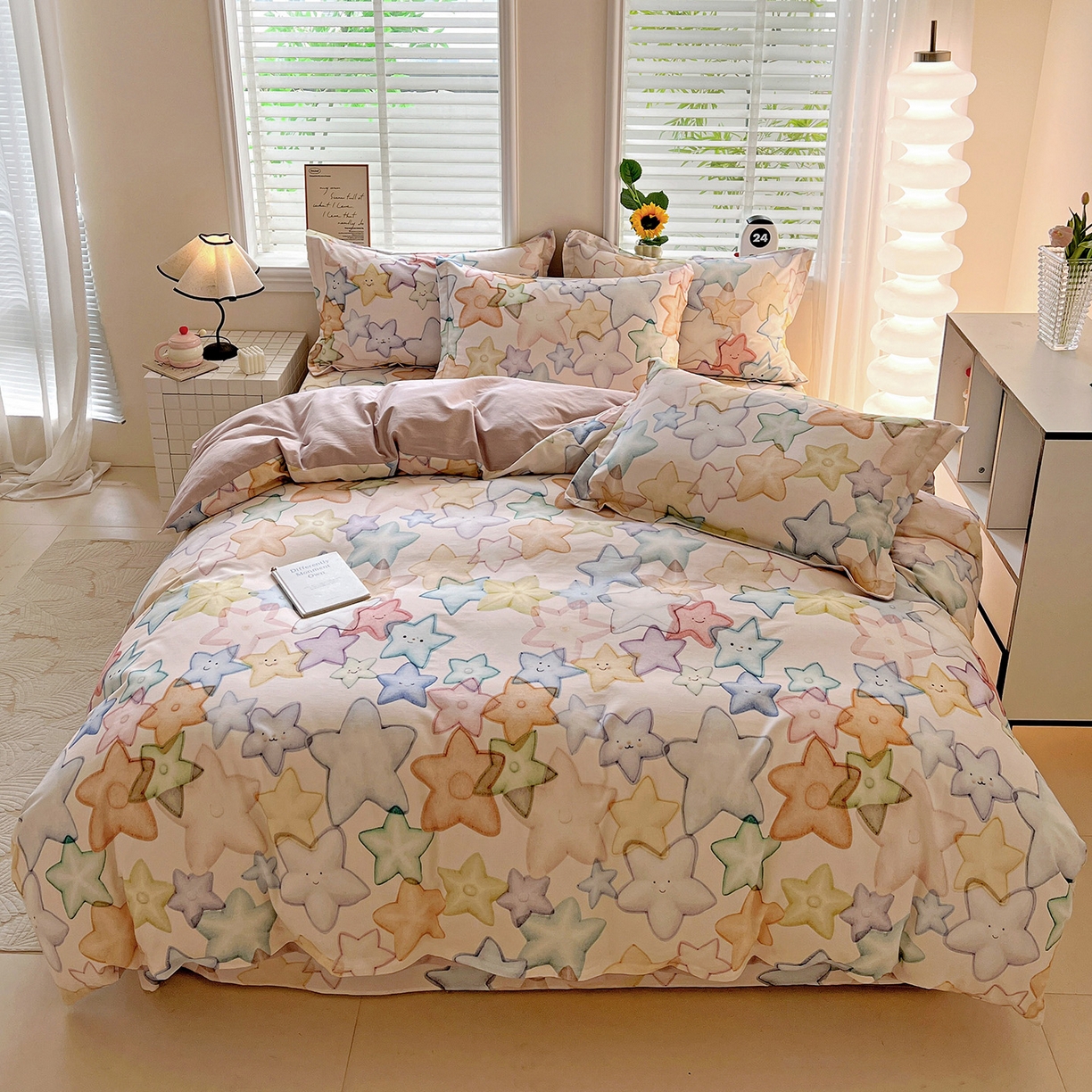 91家纺网 家纺一手货源 找家纺 （总）依庭 2025新款高克重全棉纯棉磨毛印花四件套