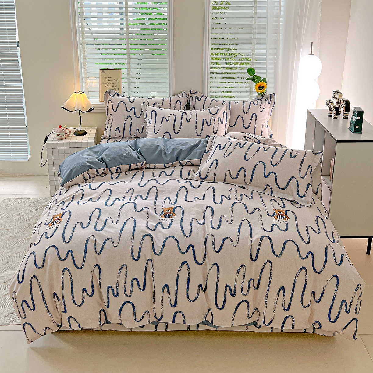 91家纺网 家纺一手货源 找家纺 （总）依庭 2025新款高克重全棉纯棉磨毛印花四件套