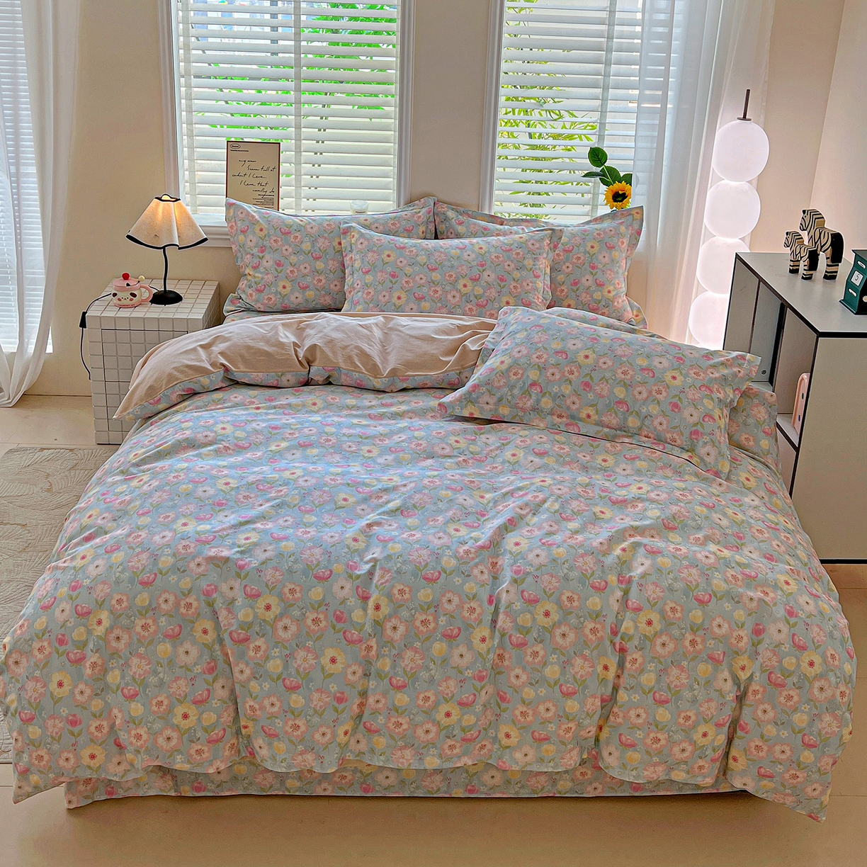 91家纺网 家纺一手货源 找家纺 （总）依庭 2025新款高克重全棉纯棉磨毛印花四件套