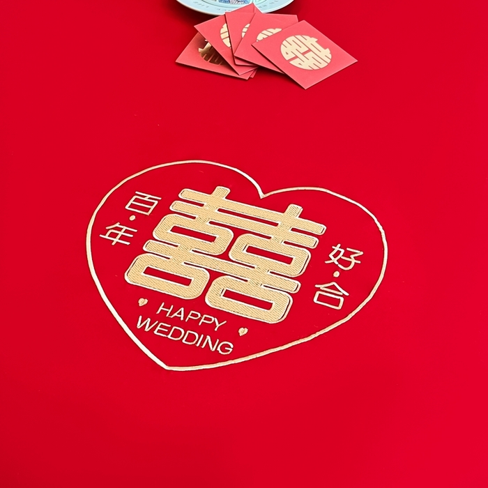 91家纺网 家纺一手货源 找家纺 （总）极梦家纺 2025新款大红婚庆床笠三件套床垫保护套