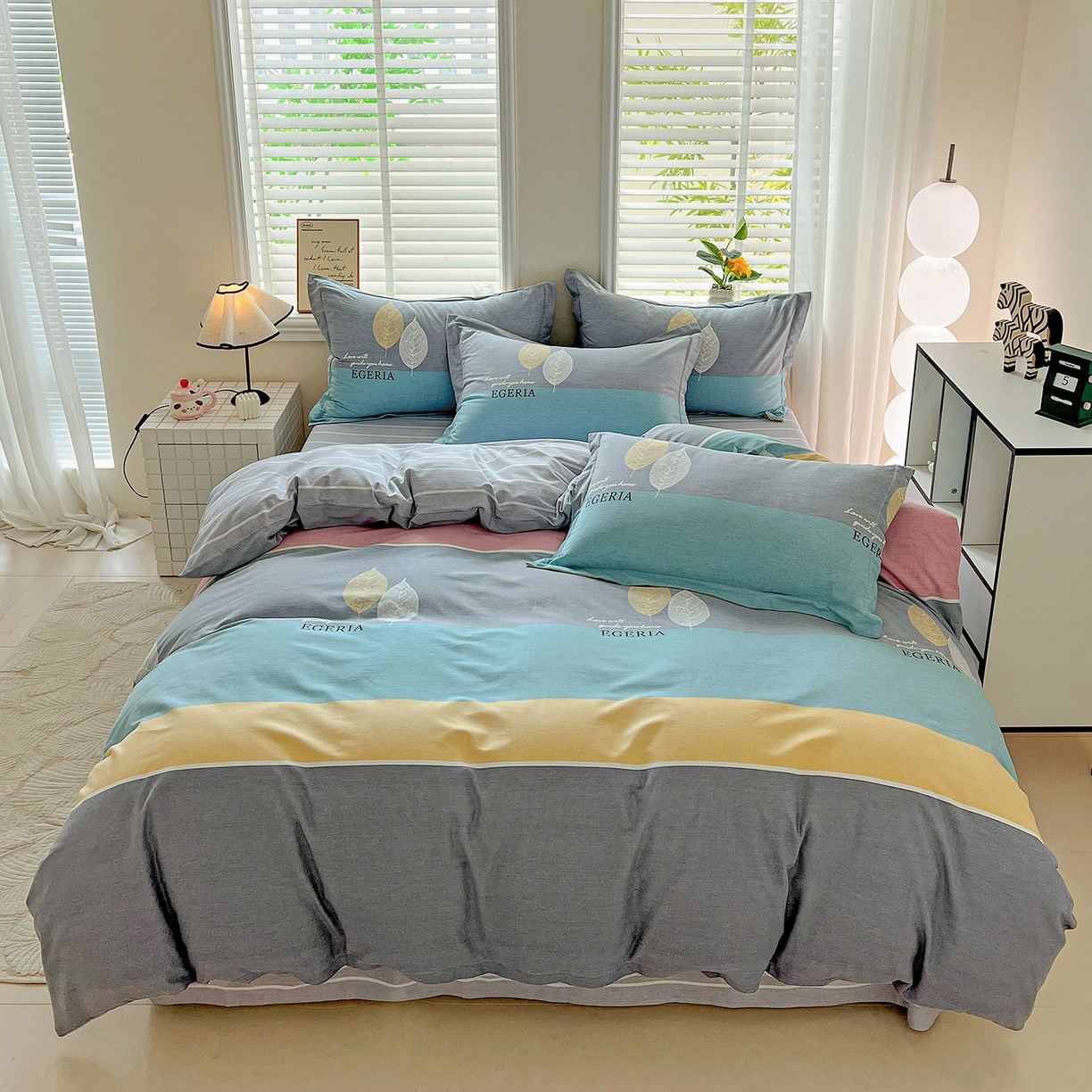 依庭 2025新款高克重全棉纯棉磨毛印花四件套 尼彩