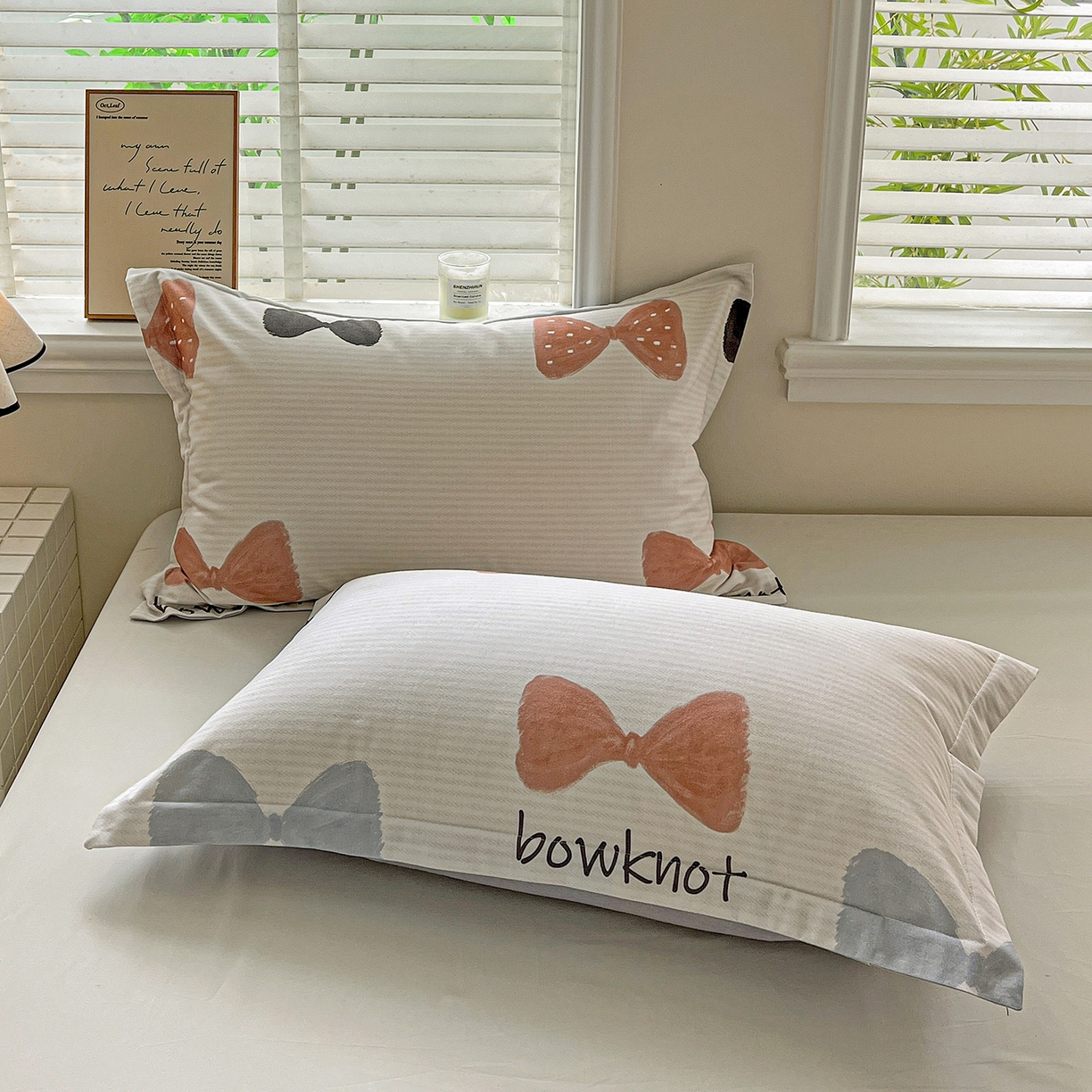 91家纺网 家纺一手货源 找家纺 依庭 2025新款高克重全棉纯棉磨毛印花四件套 笙白-桔