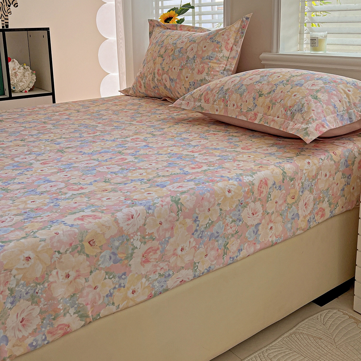 91家纺网 家纺一手货源 找家纺 依庭 2025新款高克重全棉纯棉磨毛印花四件套 仙女星辰