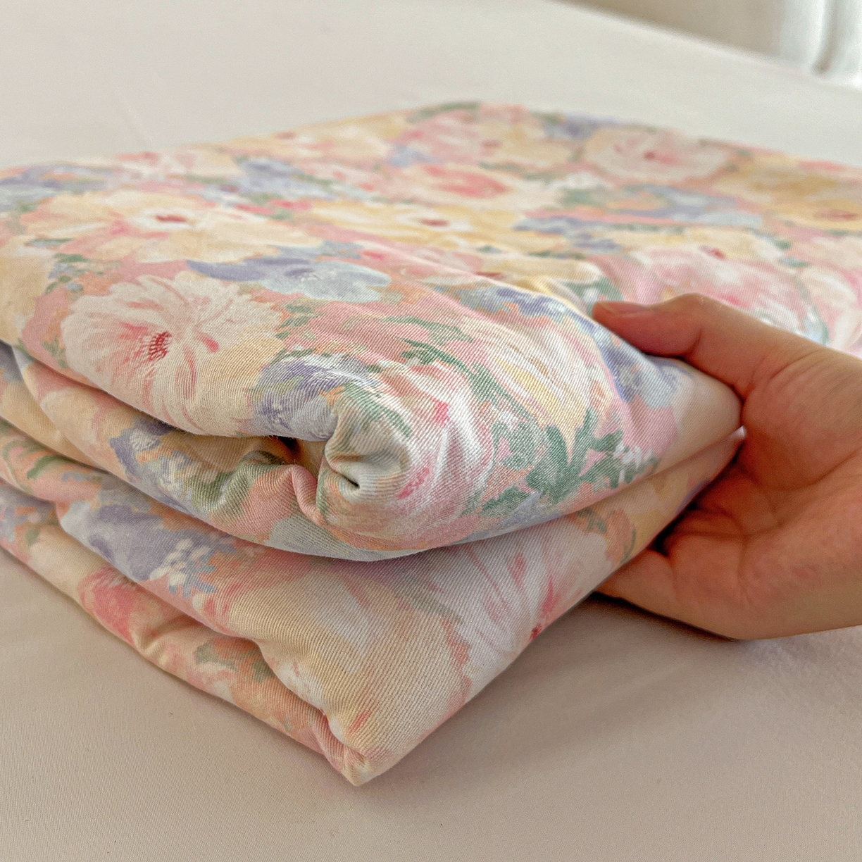 91家纺网 家纺一手货源 找家纺 依庭 2025新款高克重全棉纯棉磨毛印花四件套 仙女星辰