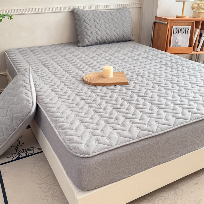 91家纺网 家纺一手货源 找家纺 （总）小萌虎 2025新款全棉色织水洗棉新疆棉花床笠