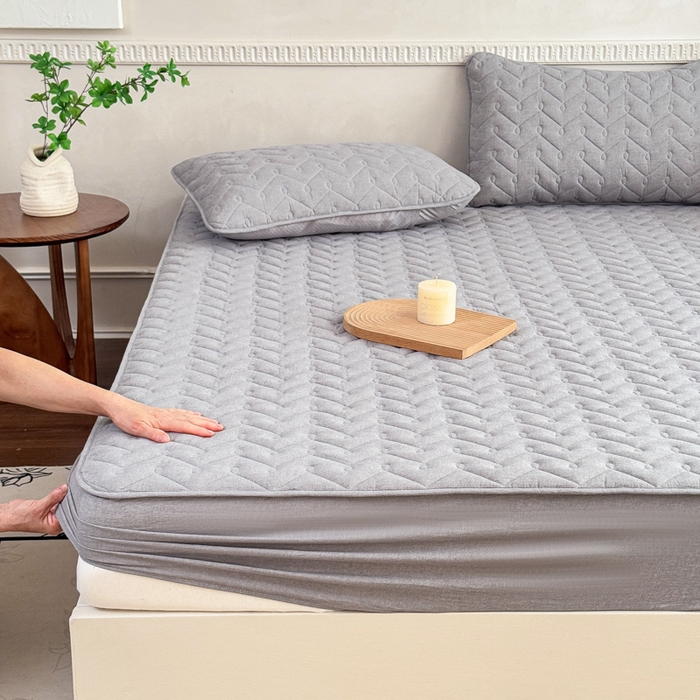 91家纺网 家纺一手货源 找家纺 （总）小萌虎 2025新款全棉色织水洗棉新疆棉花床笠