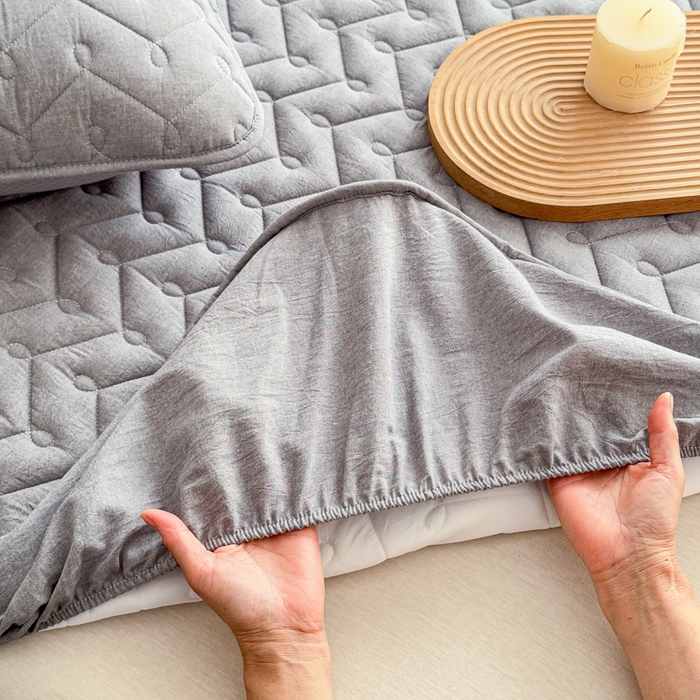 91家纺网 家纺一手货源 找家纺 （总）小萌虎 2025新款全棉色织水洗棉新疆棉花床笠