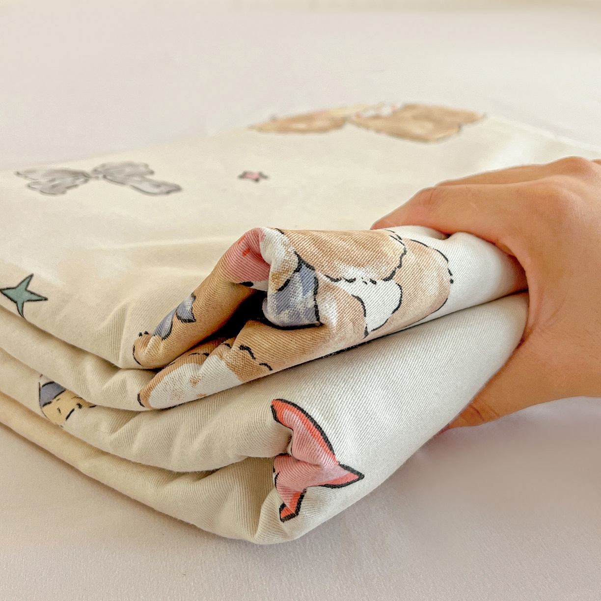 91家纺网 家纺一手货源 找家纺 依庭 2025新款高克重全棉纯棉磨毛印花四件套 星梦乐园