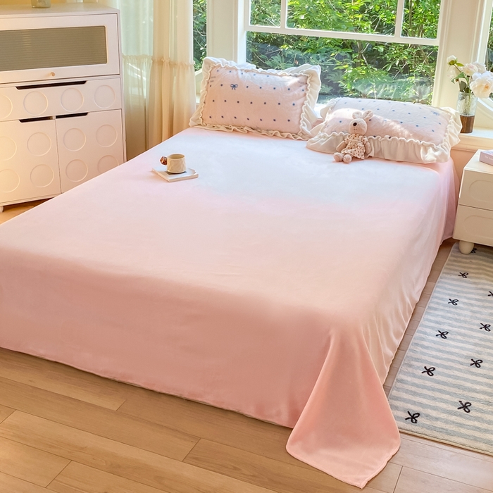 91家纺网 家纺一手货源 找家纺 （总）米可 2025新款兔毛绒花边牛奶绒四件套