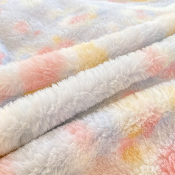 91家纺网 家纺一手货源 找家纺 米可 2025新款兔毛绒花边牛奶绒四件套 柔韵-蓝