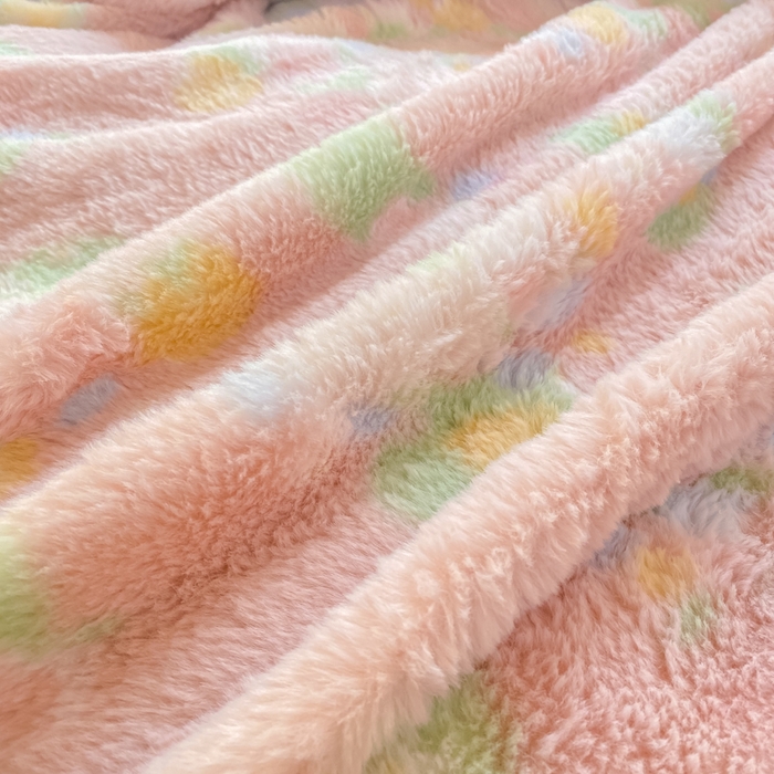 91家纺网 家纺一手货源 找家纺 米可 2025新款兔毛绒花边牛奶绒四件套 柔韵-粉