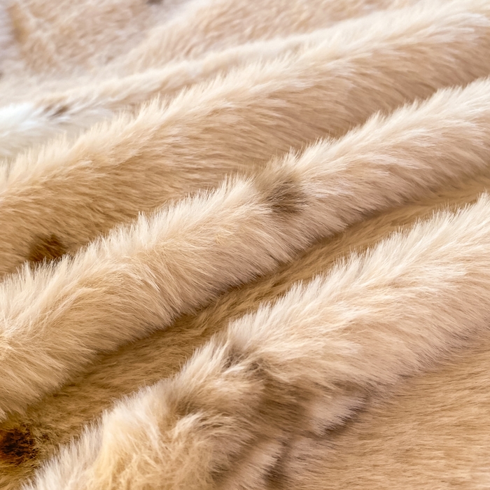 91家纺网 家纺一手货源 找家纺 米可 2025新款兔毛绒花边牛奶绒四件套 可爱蝴蝶结-咖