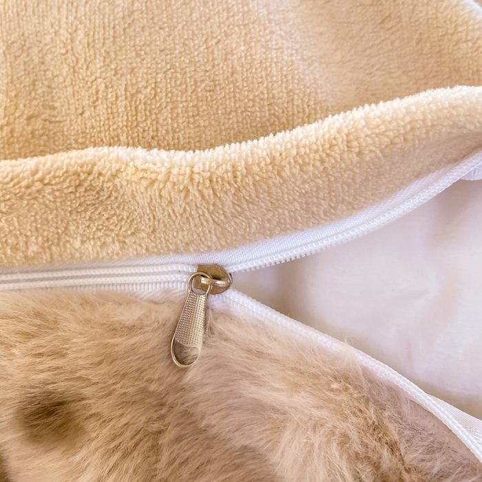 91家纺网 家纺一手货源 找家纺 米可 2025新款兔毛绒花边牛奶绒四件套 可爱蝴蝶结-咖